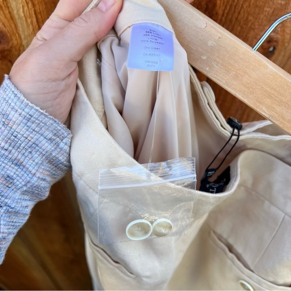 NWT Cream Beige Linen Viscose Trouser Pants 🌿 - Picture 10 of 12